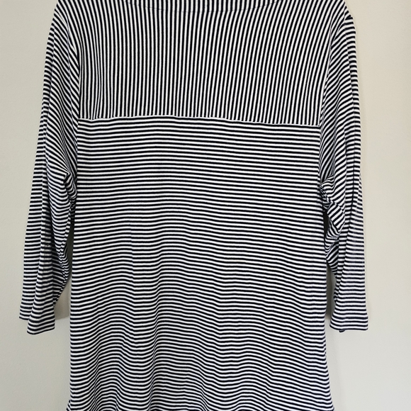 Tommy Hilfiger Navy and White Striped Blouse Women's Sz XL - Picture 9 of 9
